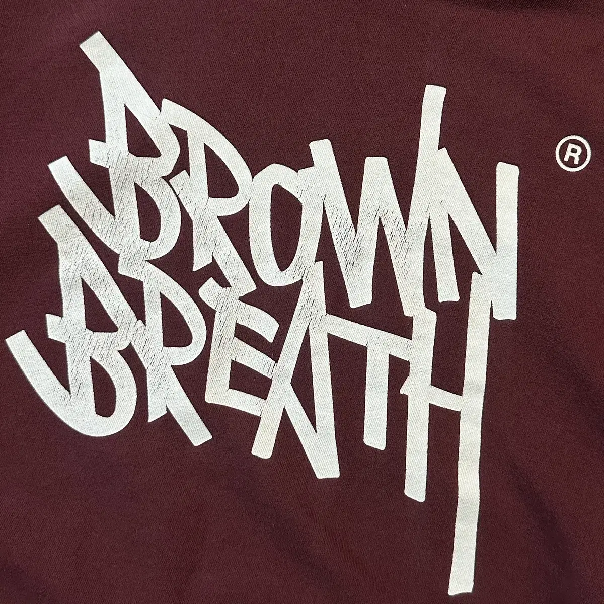 [M] 브라운브레스 BROWN BREATH TAG 후드티 버건디