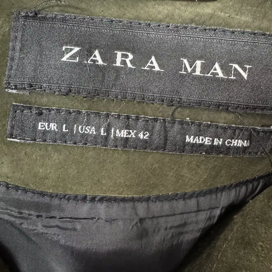 자라 ZARA 돼지가죽 스웨이드 트러커 자켓