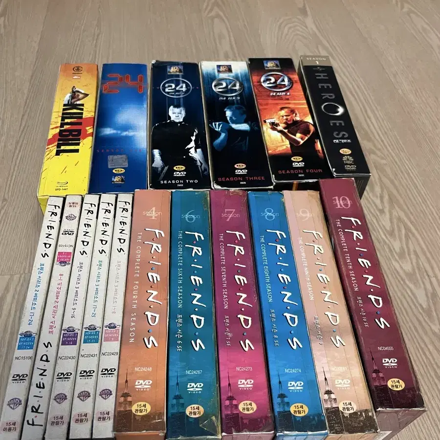 DVD  킬빌1-2, 24(1-4시즌),히어로즈, 프렌즈