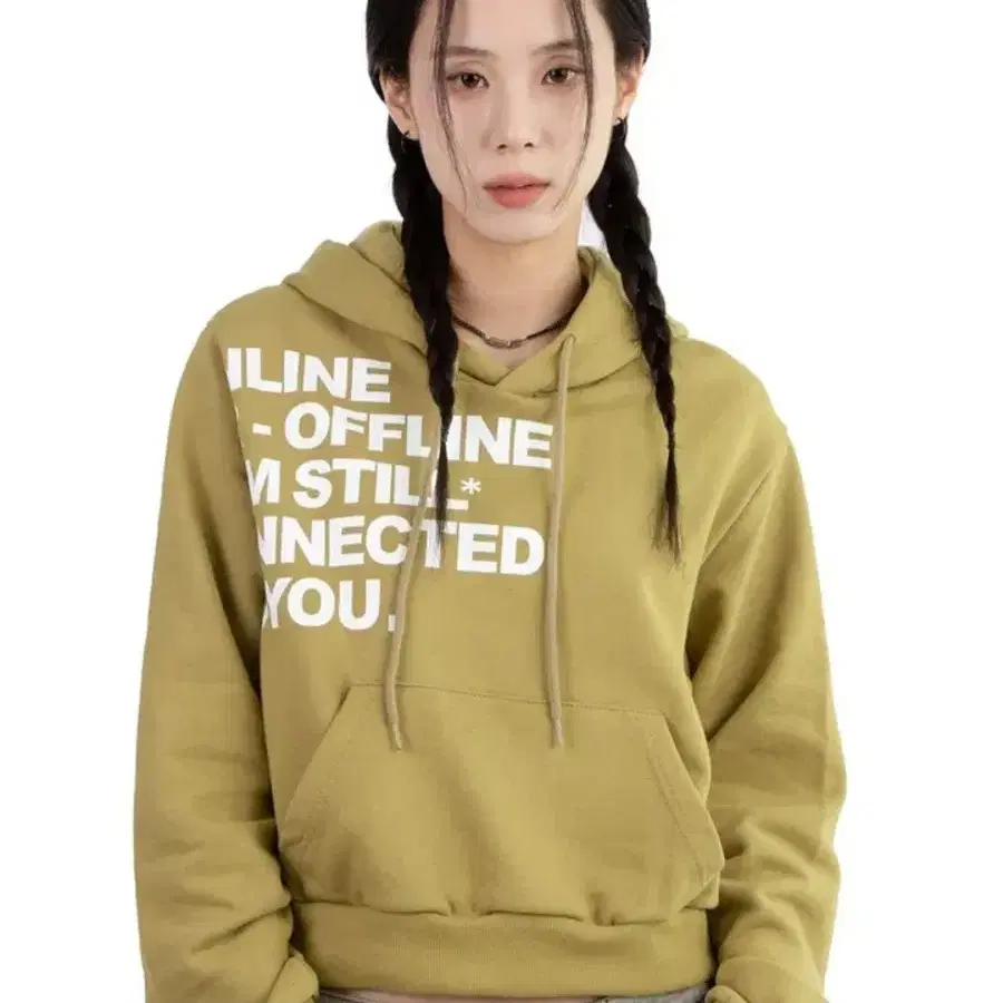 릿킴 ONLINE CROPPED HOODIE 크롭 후드티