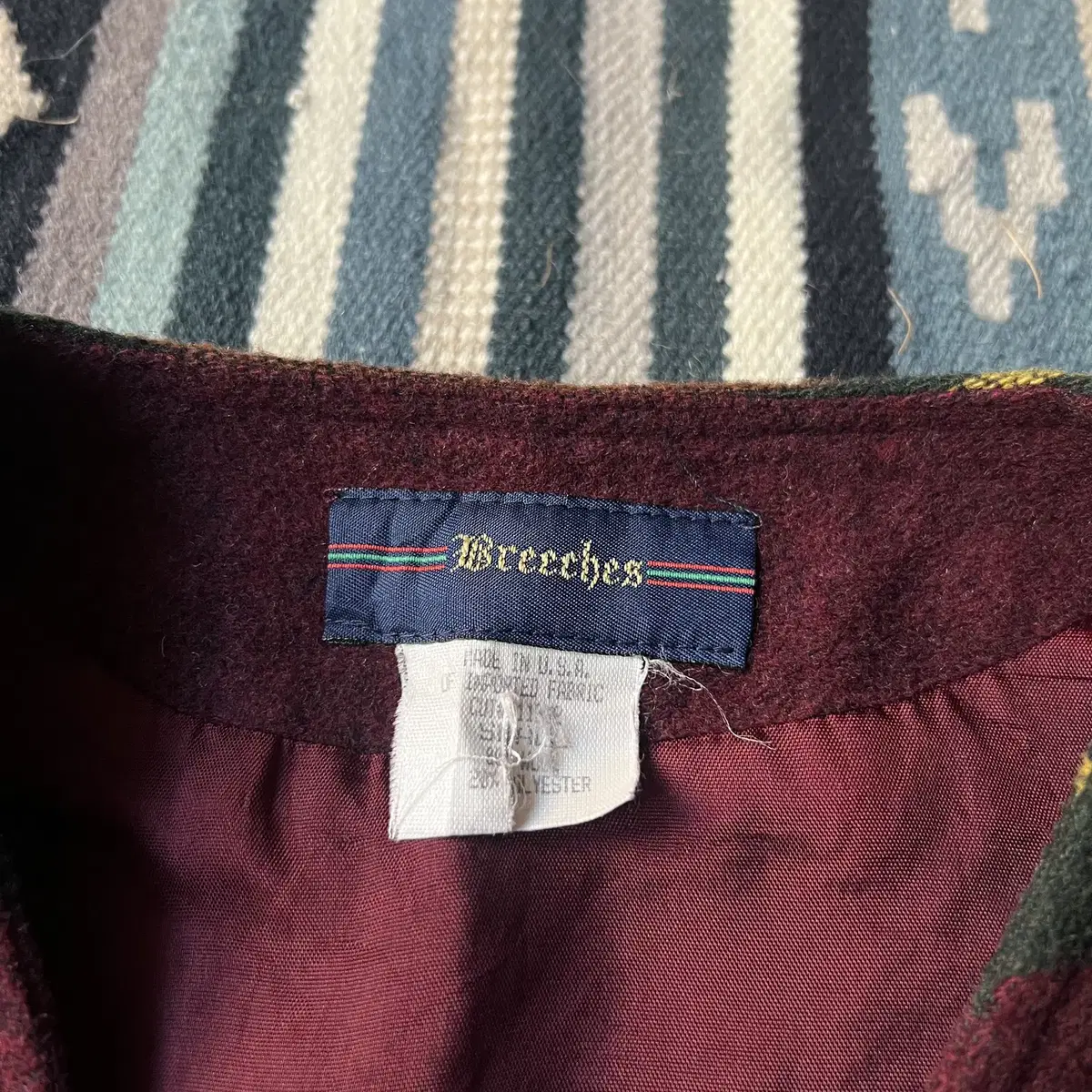 [S]90's Made in USA 빈티지 울 블랭킷 베스트