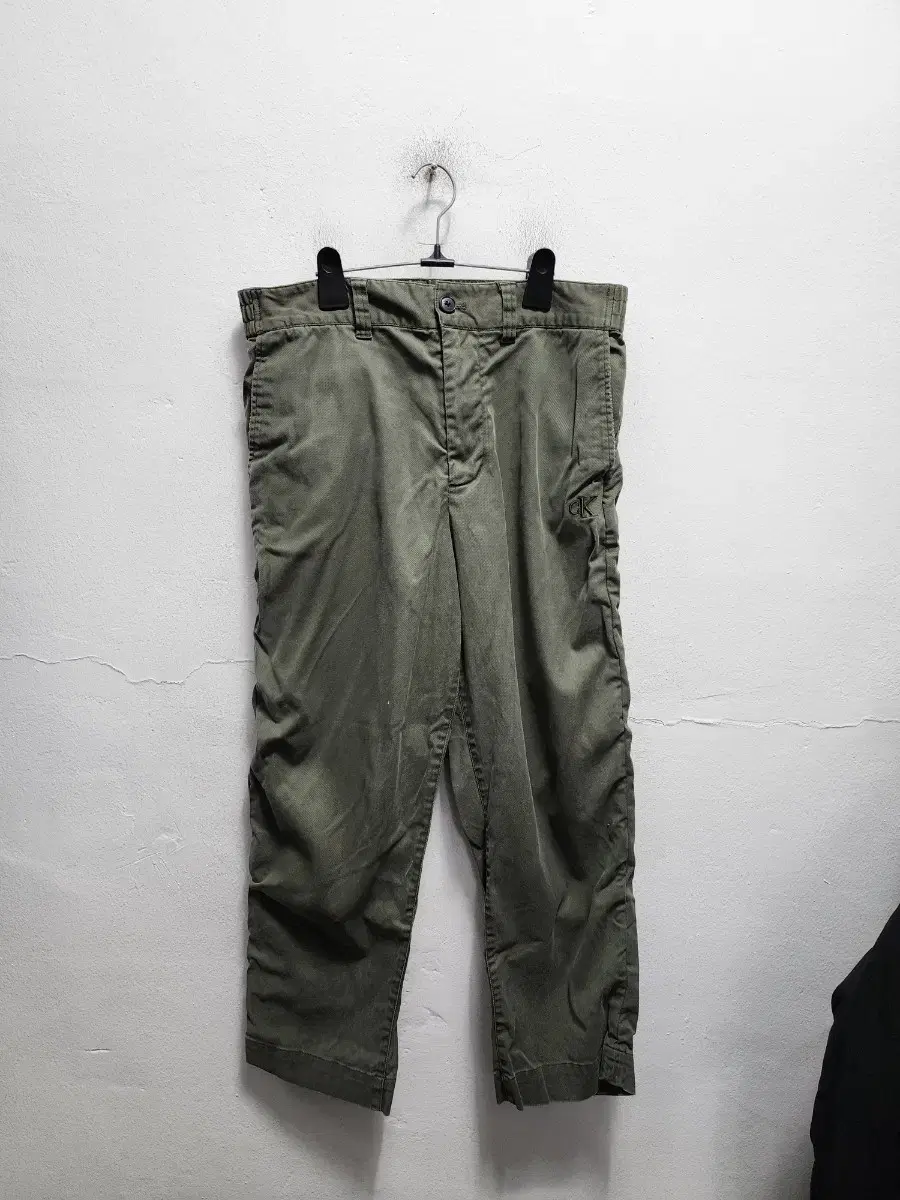 Calvin Klein Khaki Wide-legged Pants