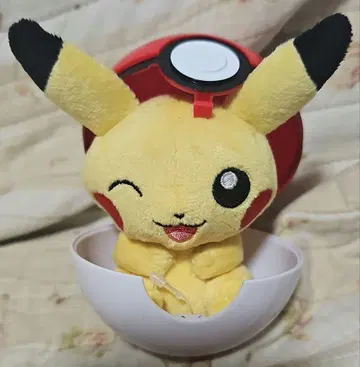 포켓몬스터 봉제인형 IN 몬스터볼 케이스 피츄