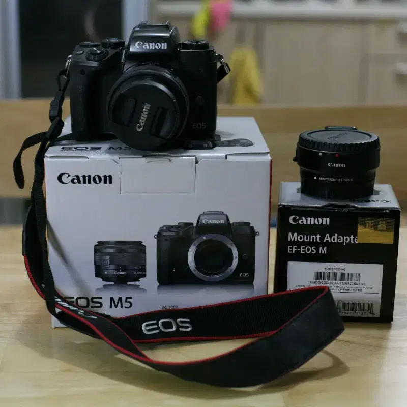 케논카메라 eos m5바디+15-45번들랜즈+eos m어댑터