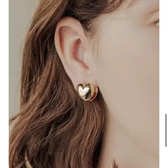 앵브록스 lovesome earring 하트 귀걸이 골드