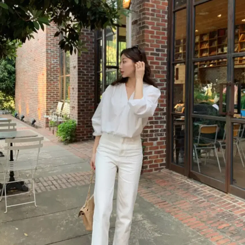 브론 23ss B denim pants- Ivory