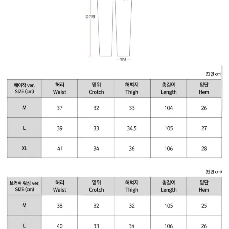 유어굿 투턱 와이드 데님 팬츠 남성 남자 M