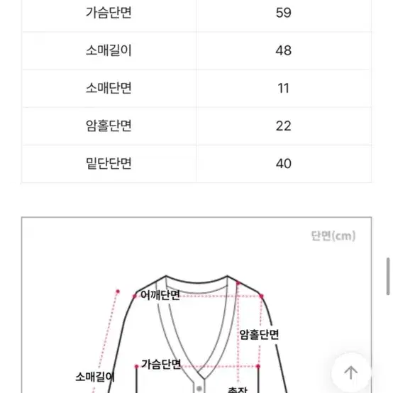 에이블리 블리즈 세미크롭 브이넥 가디건 아이보리