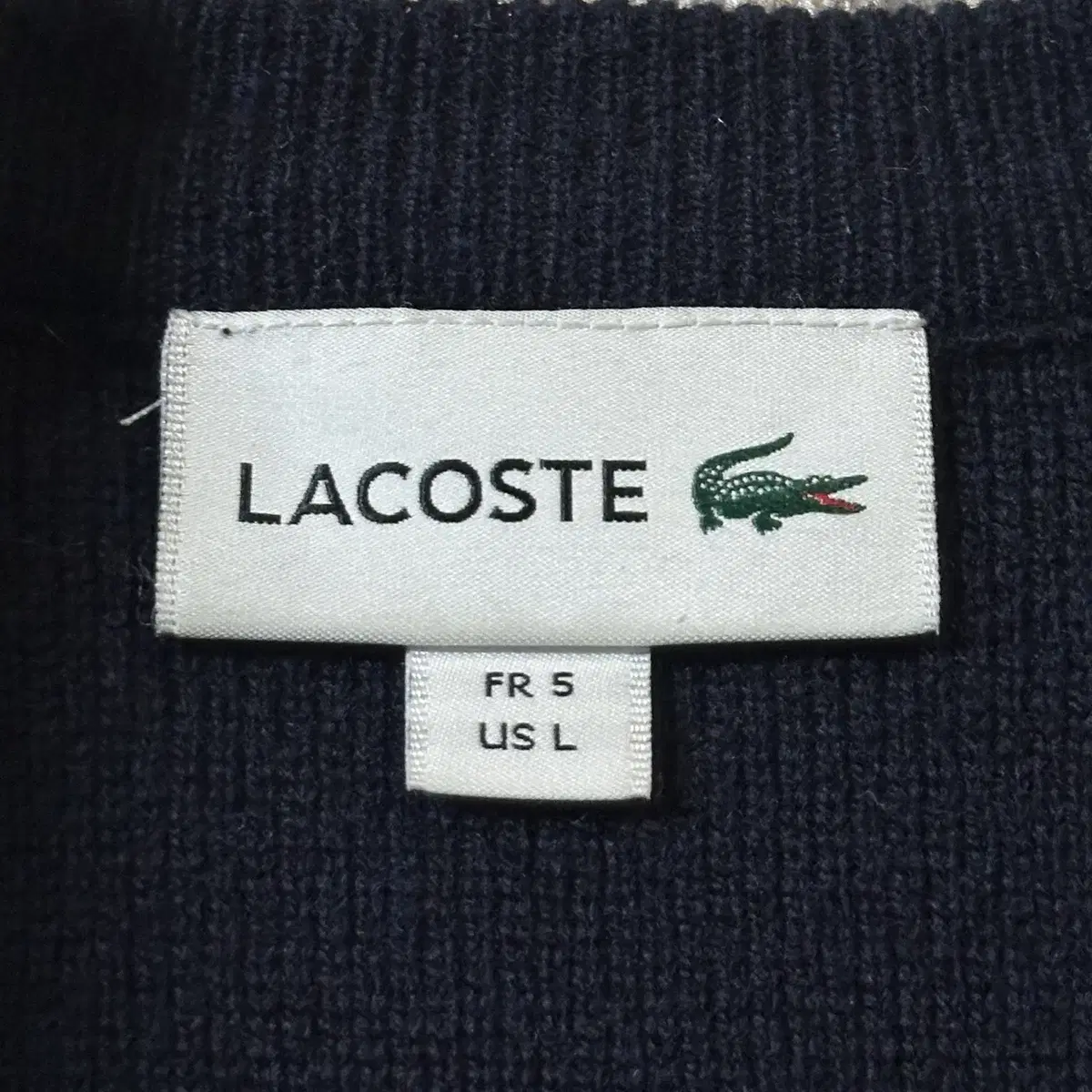 [L] 라코스테 LACOSTE 신형 동일드방레 베이직 울 니트 네이비