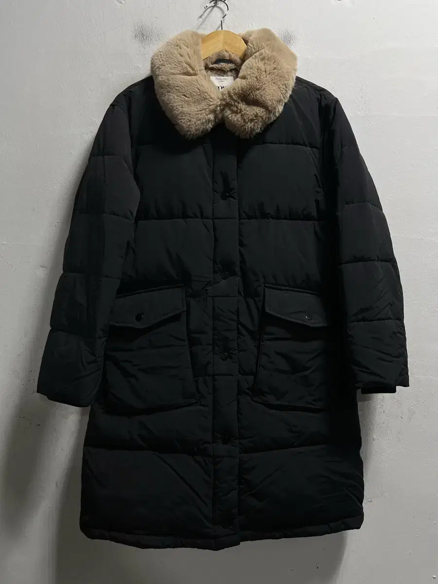 55-66 SPAO kara fur overcoat long puffer coat genuine