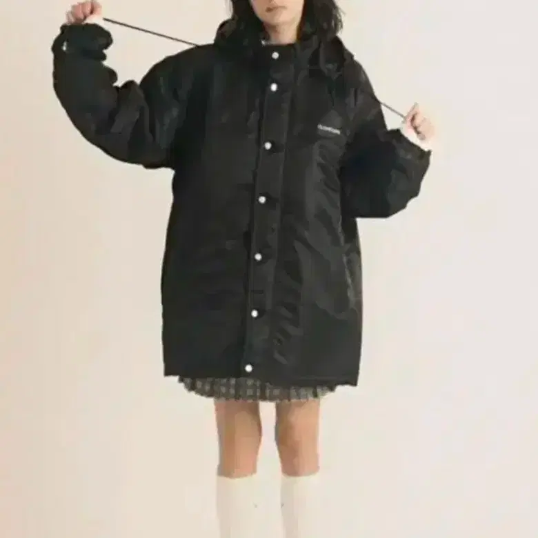 쓰리타임즈 덤보 블랙 파카 dumbo black parka