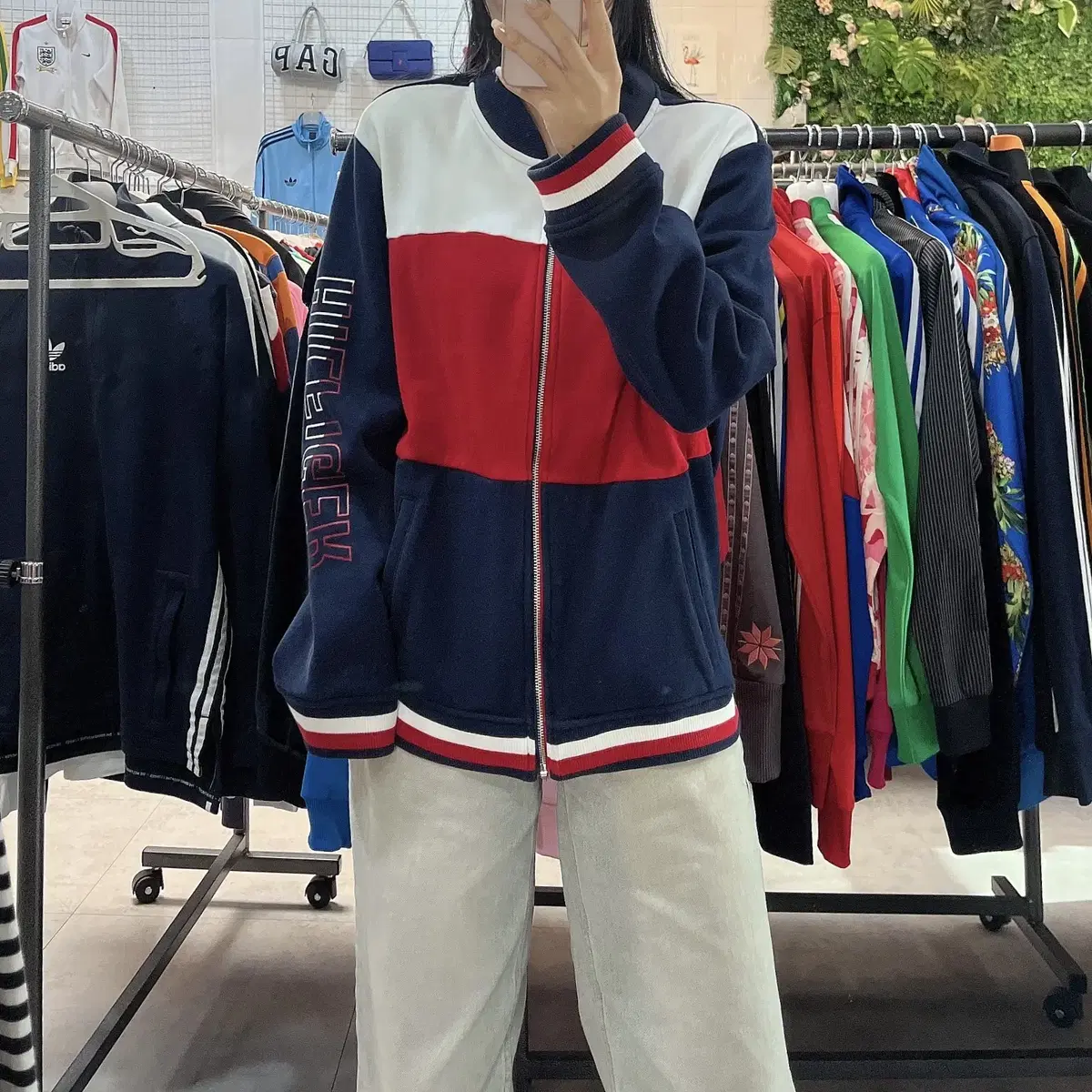 Tommy Hilfiger Big Logo Brushed-lined Zip-up Jacket