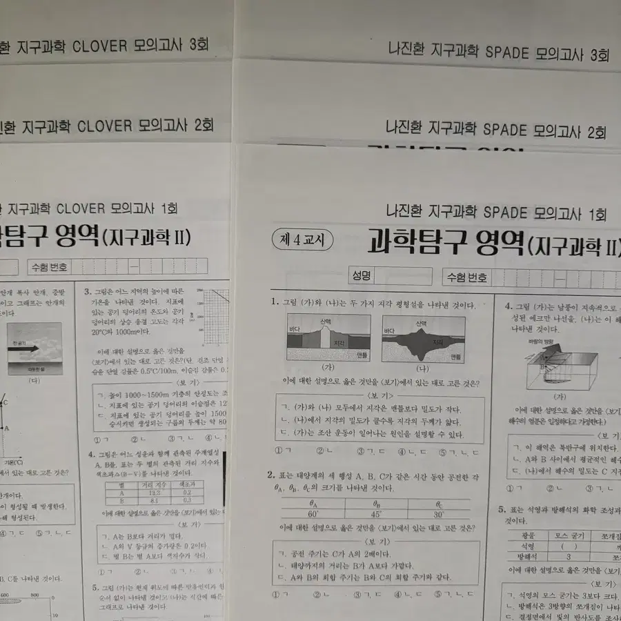 시대인재 지구과학2 지2 실모 판매