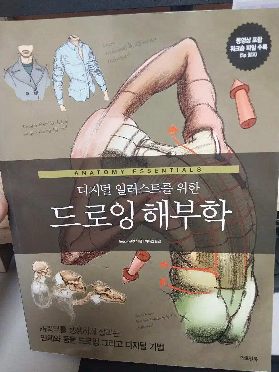 디지털 일러스트를 위한 드로잉 해부학 인체 그림 일러스트 공부 책 도서