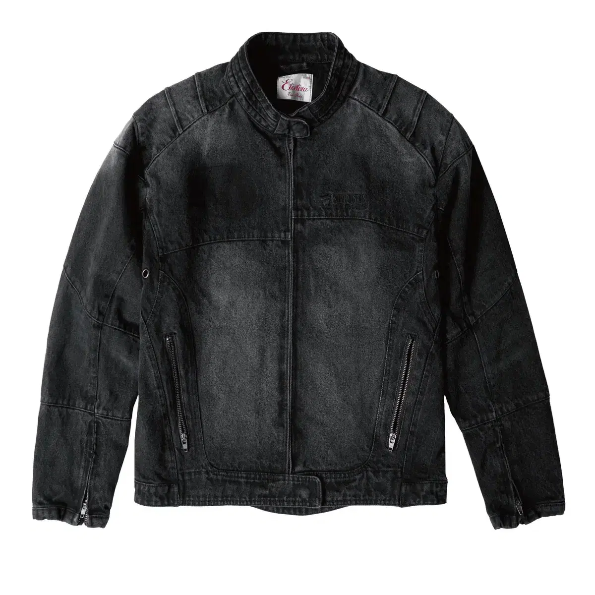 ETCE DENIM RACER JACKET XS (BLACK)