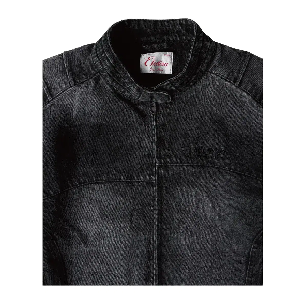 ETCE DENIM RACER JACKET XS (BLACK)