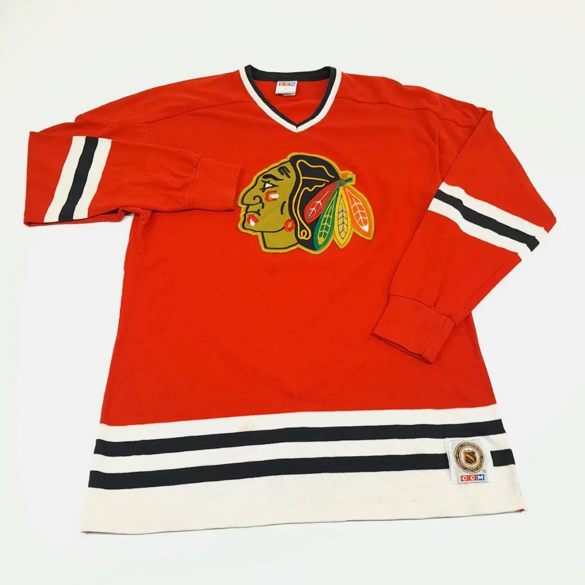 (CS543)L CCM Chicago Blackhawks 니트저지knit