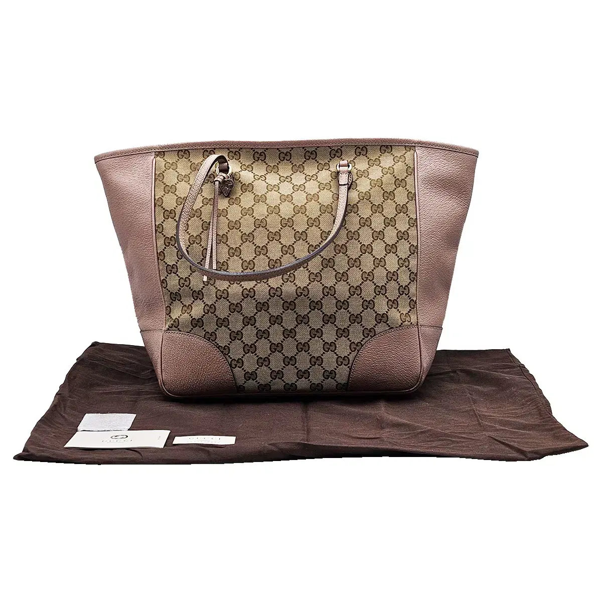 구찌 Gucci 323671 GG로고 자가드 레더 BREE 브리 토트백