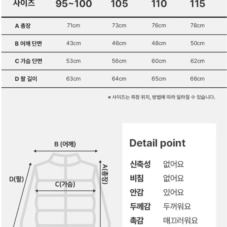 남성 빅사이즈 패딩점퍼 방수방한 패딩자켓 95~115