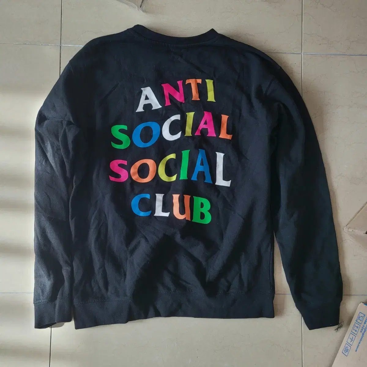 ANTI SOCIAL CLUB 정품 기모티셔츠 L사이즈 블랙색