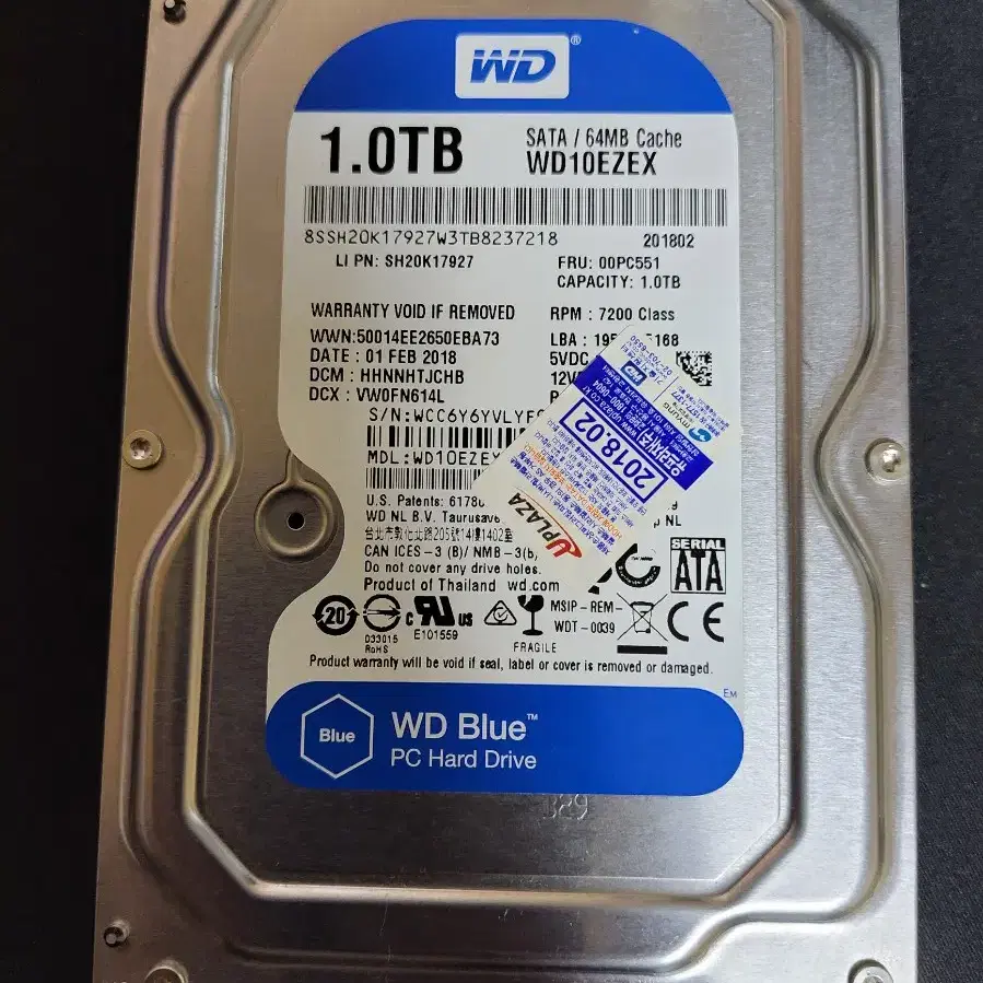 컴퓨터 데스크탑 하드 hdd WD 1TB 7200RPM