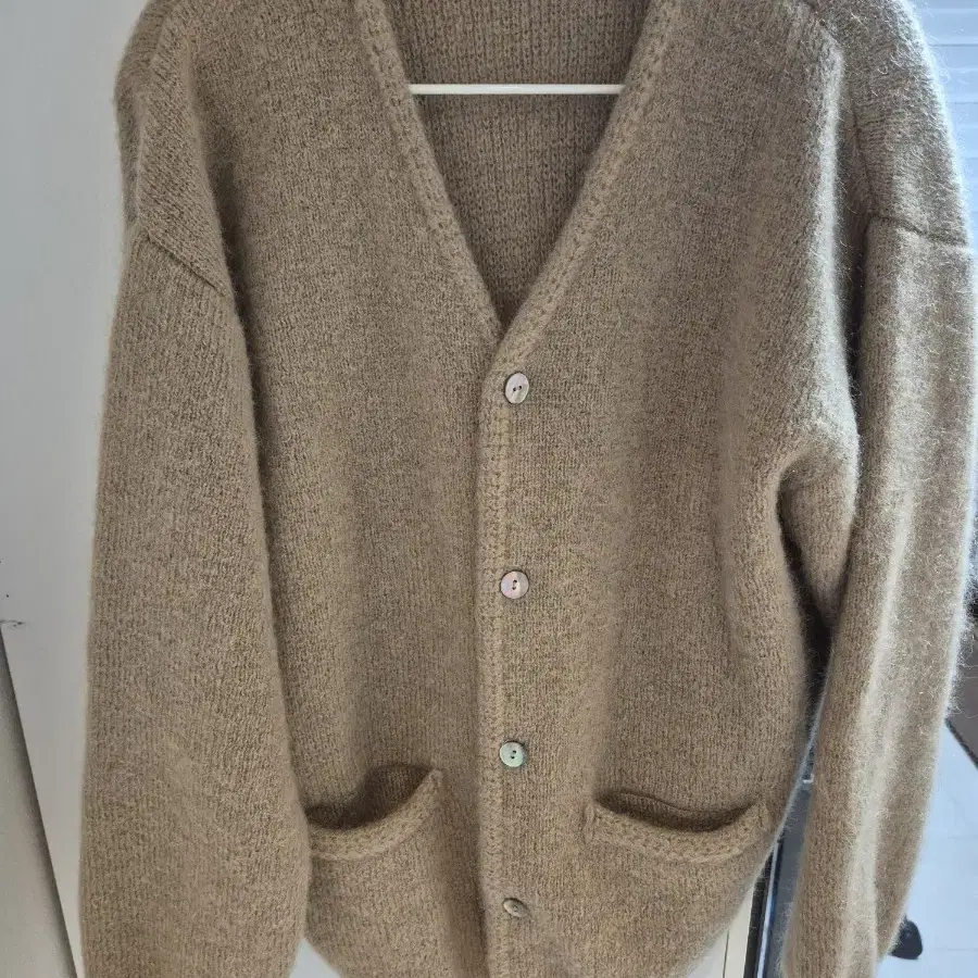 스테디에브리웨어 mohair cardigan (beige brown) 2