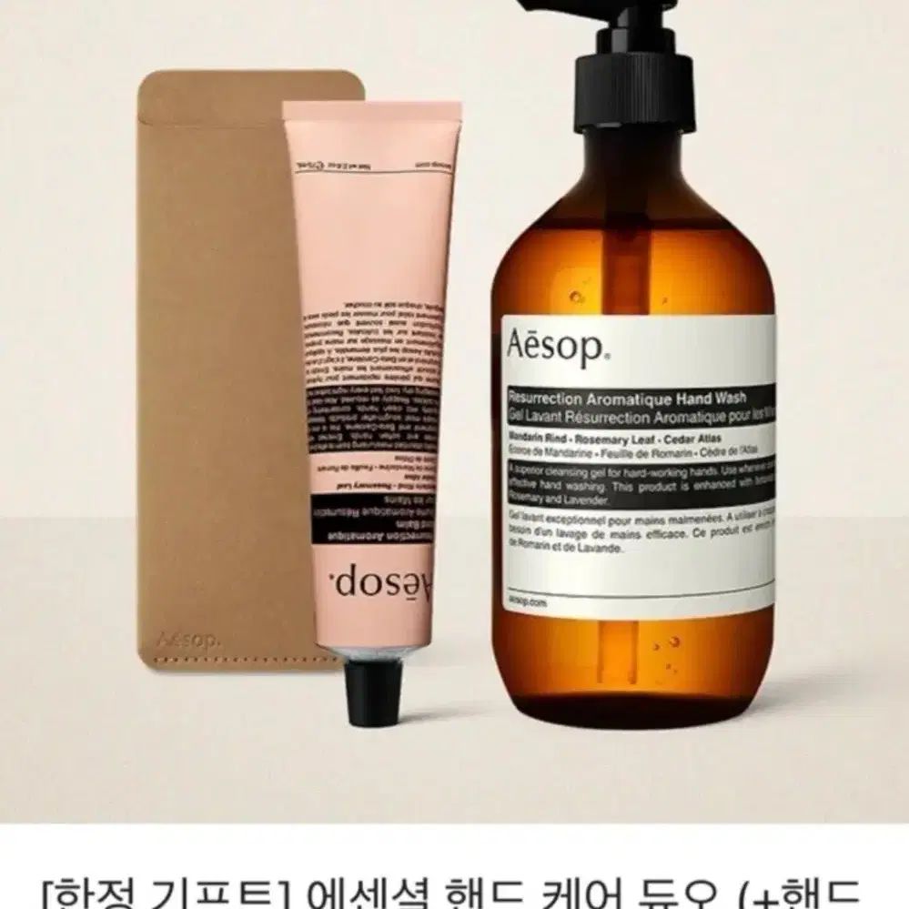 AESOP 에센셜 핸드케어 듀오(핸드워시+핸드밤)