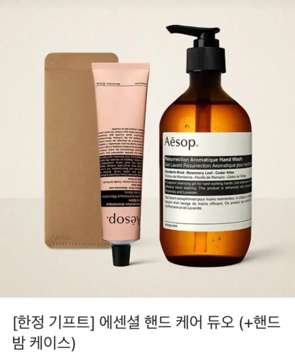 AESOP 에센셜 핸드케어 듀오(핸드워시+핸드밤)