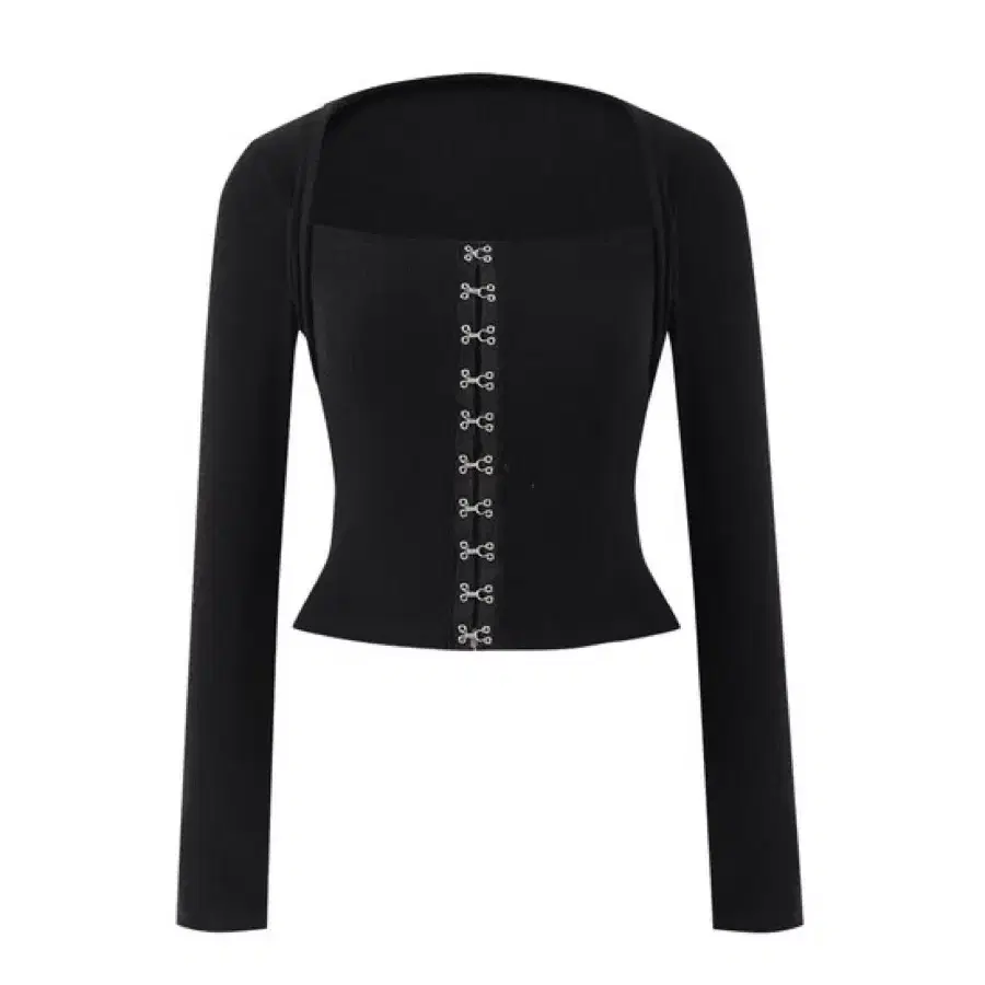 낫유어로즈 후크 스퀘어 탑 hook square top black