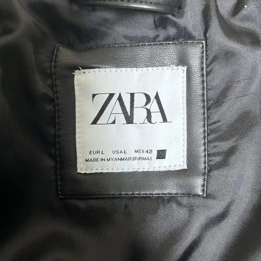 zara 자라 페이크 레더 점퍼