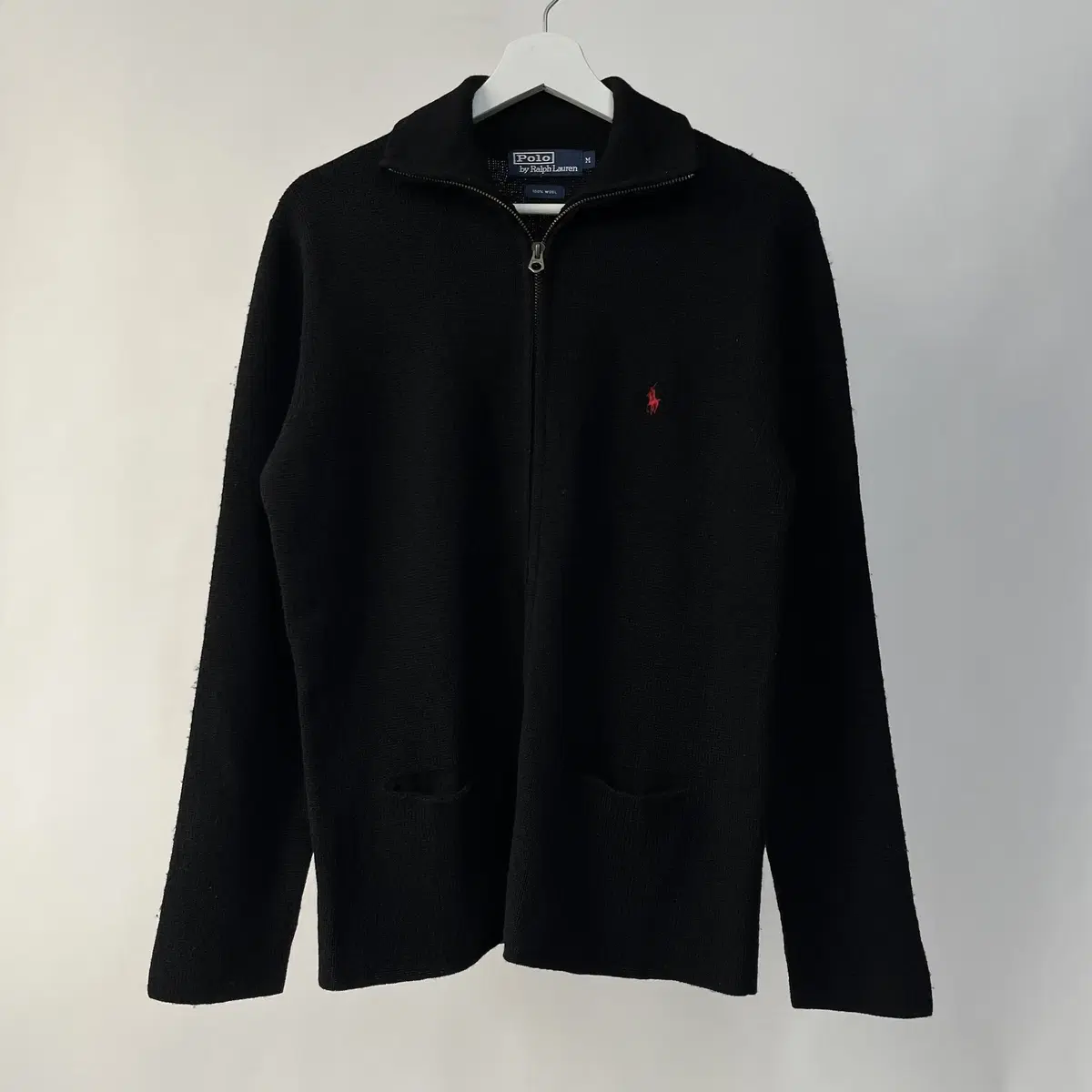 POLO RALPH LAUREN wool 100% knit zip up