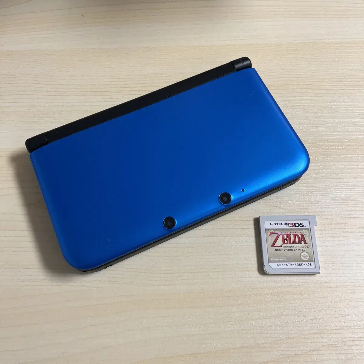 닌텐도 3ds xl 블루블랙 박스포함 + 젤다 칩