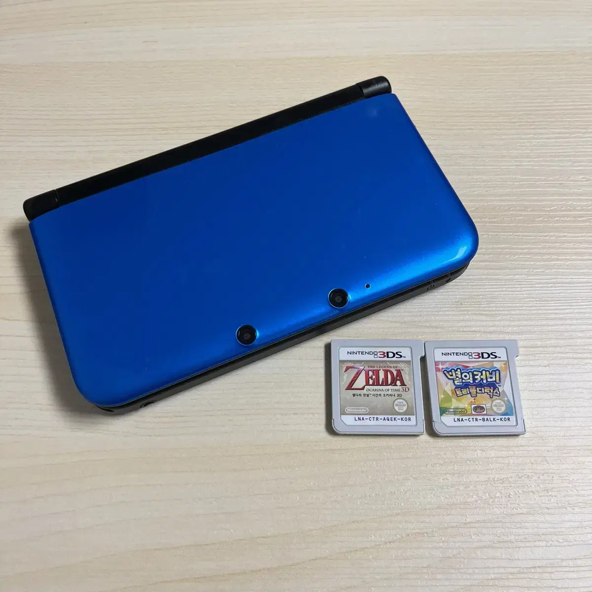 상자포함 닌텐도 3ds xl 블루블랙 + 젤다 칩