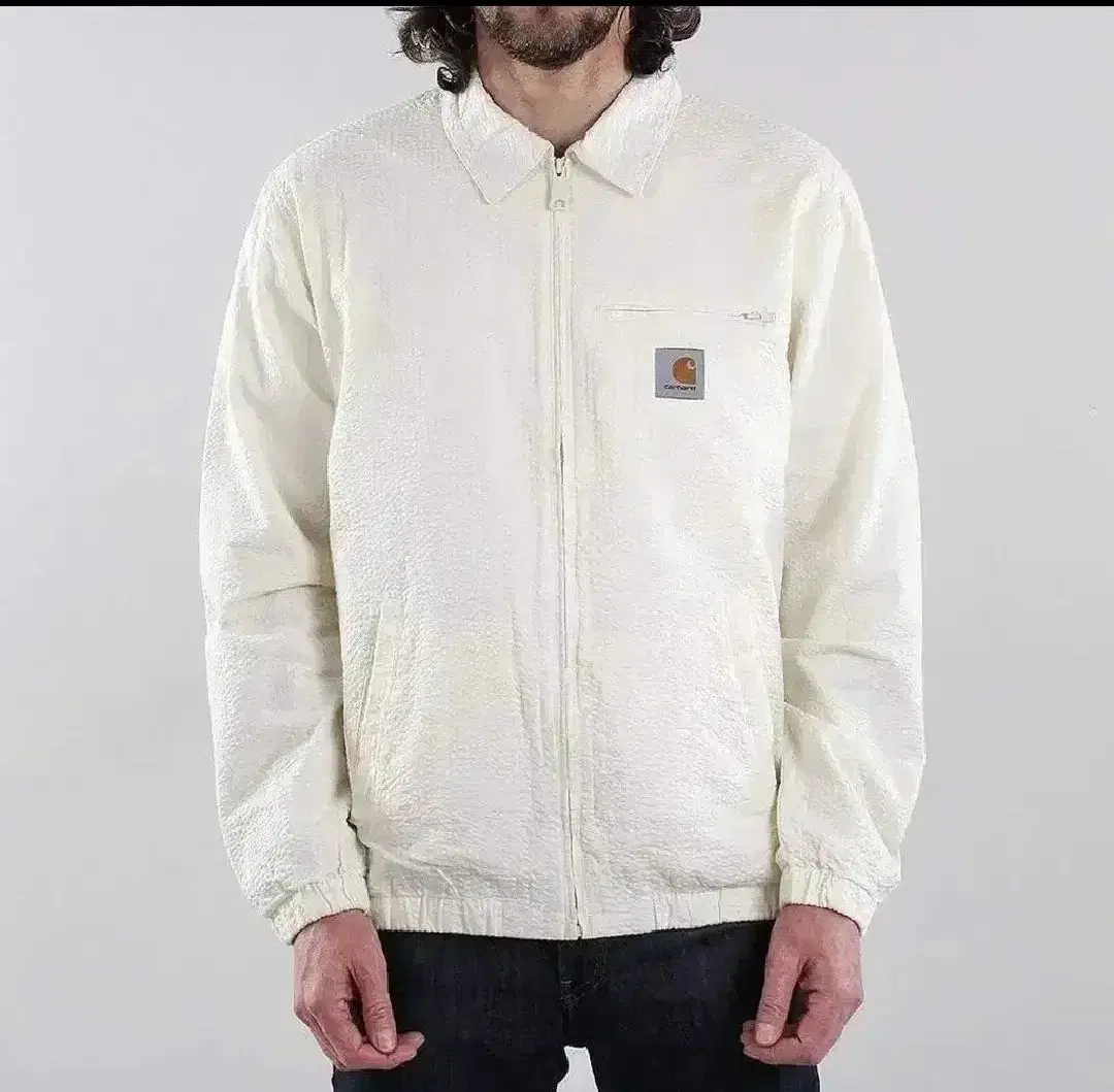 Calheart Seersucker Cream Ziplock Jacket for sale!