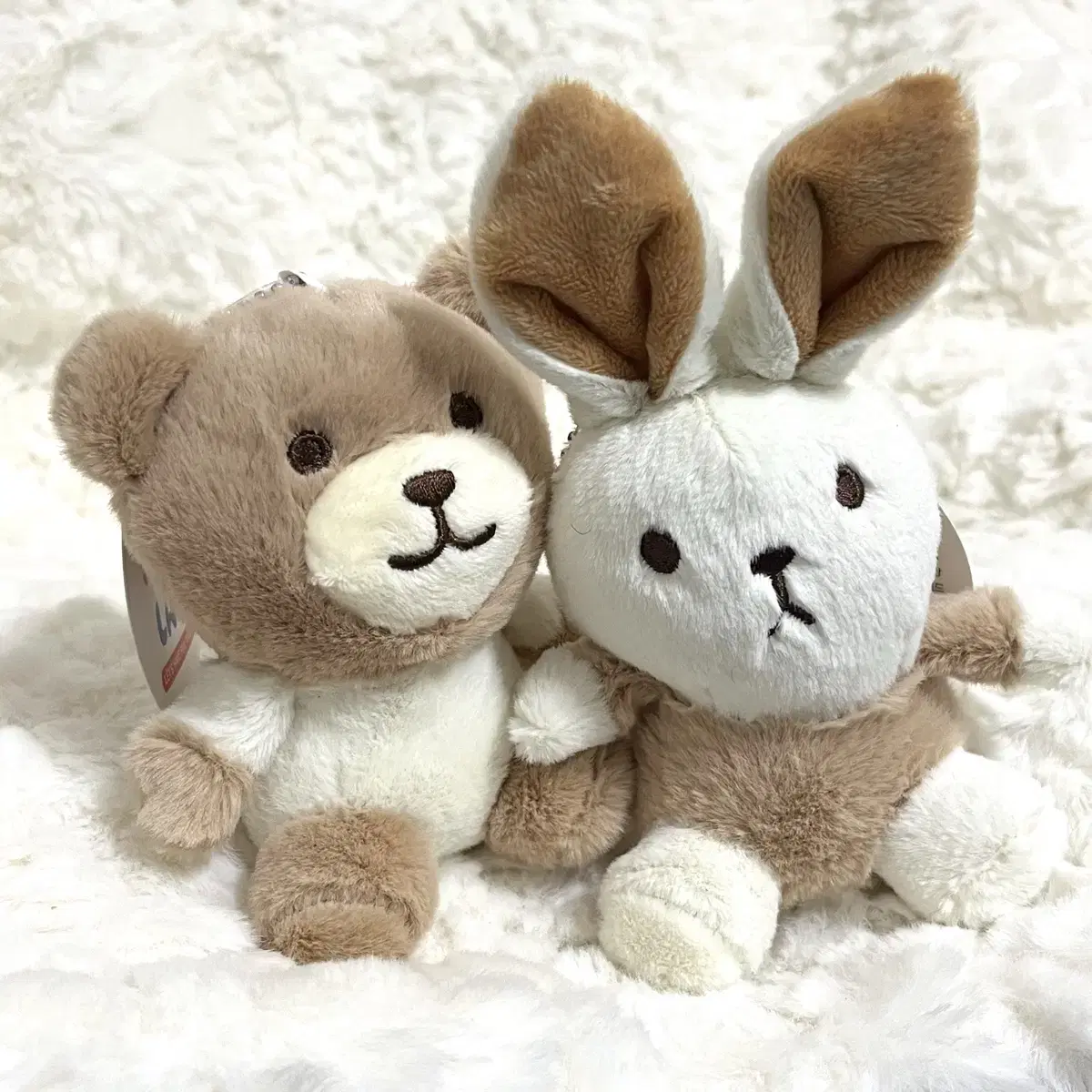 토끼 & 곰 키링 인형 새상품 11cm