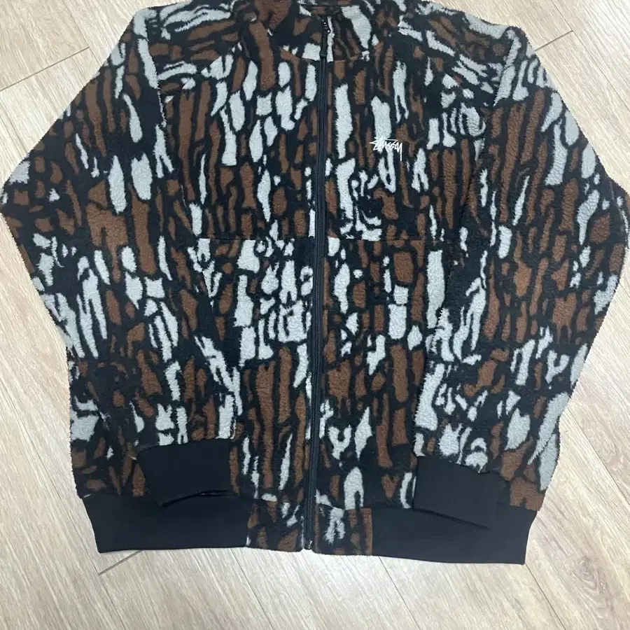 스투시 stussy 트리바크 플리스 자켓 XL bark tree