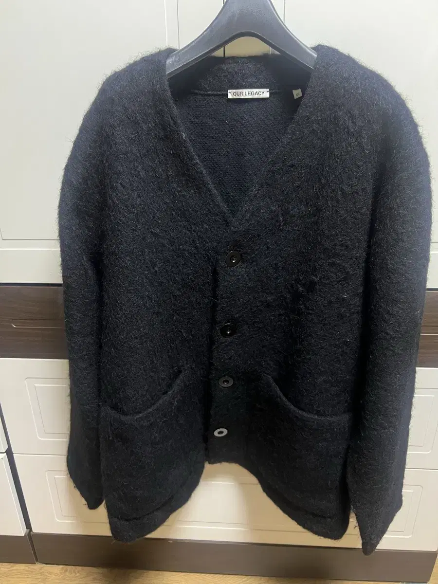 Haregashi/Mohair Cardigan Black/46