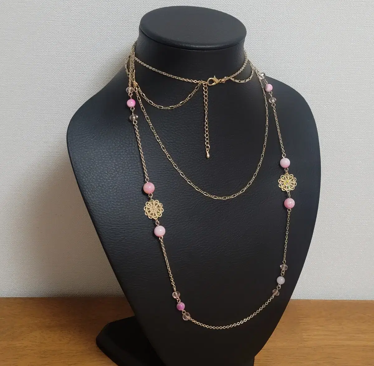 [blingjungwon]Antique oriental pink necklace