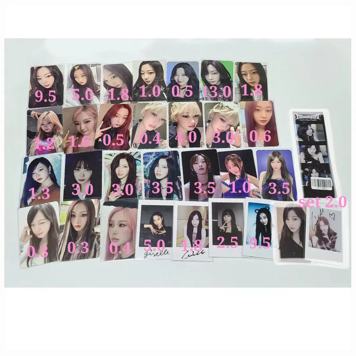 Aespa giselle photocards wts rarities polaroid pre-order benefits