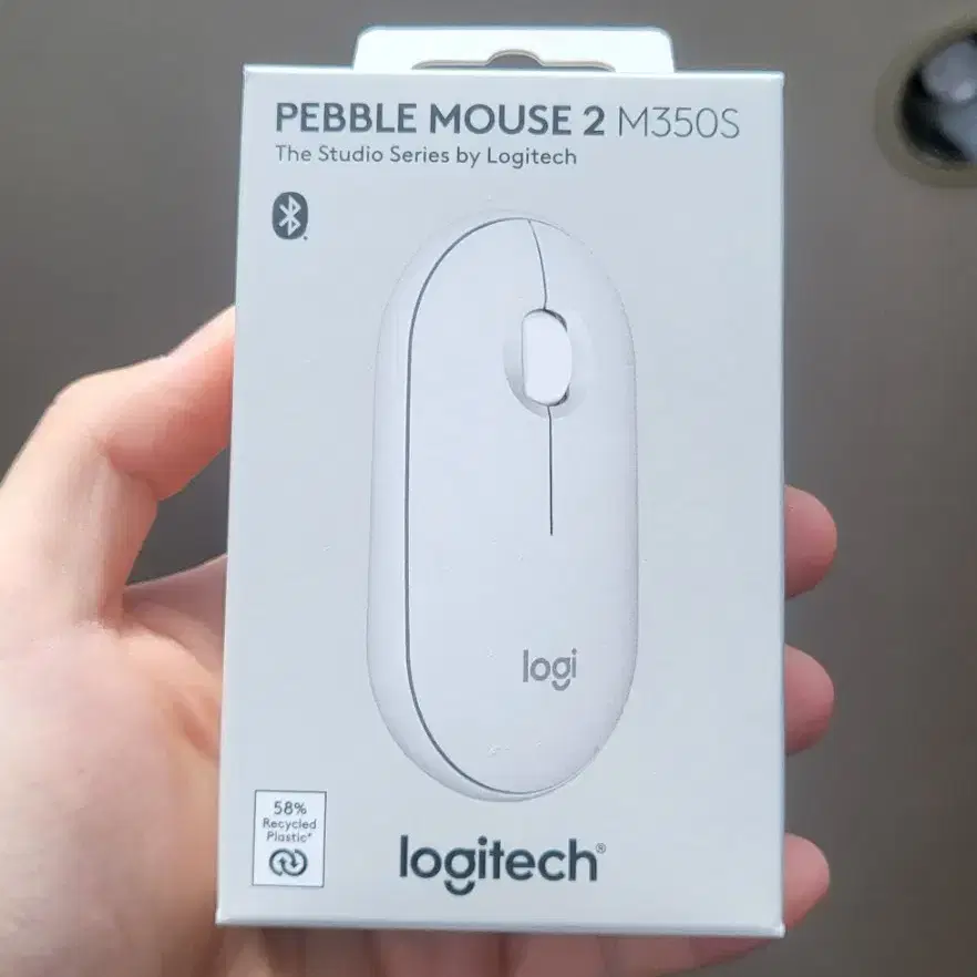 로지텍 블루투스 무선 마우스 pebble mouse 2 m350s (새상