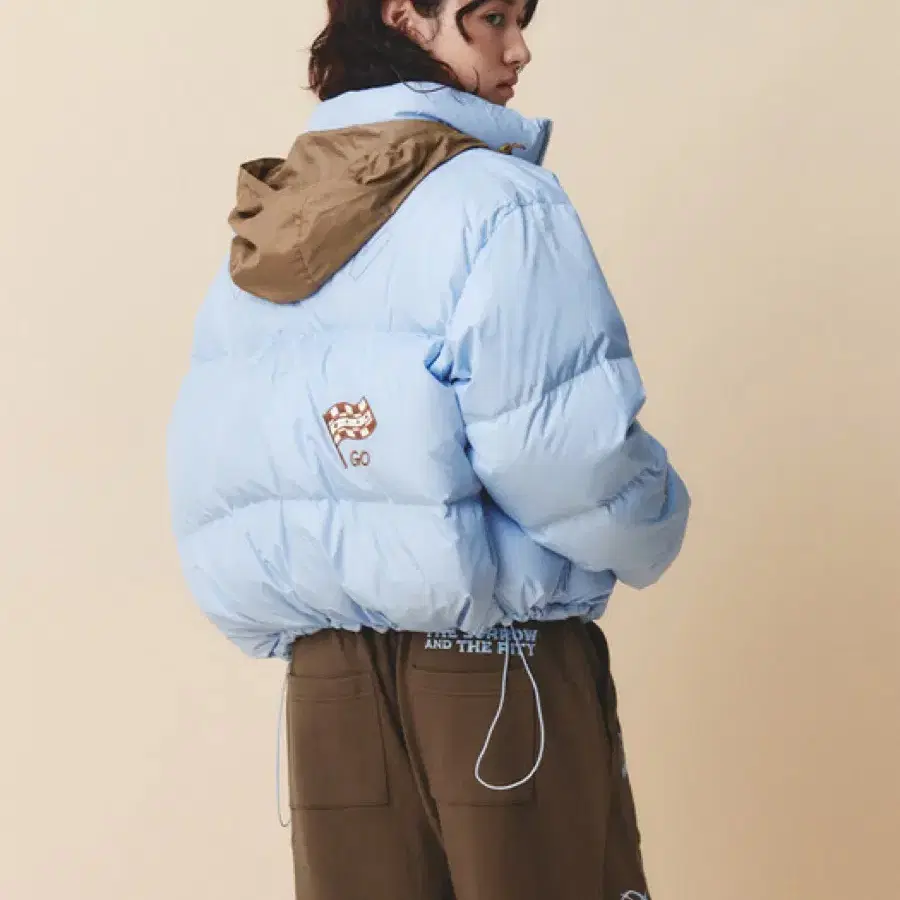 Kijun Padded Hood Jacket UNISEX Sky Blue