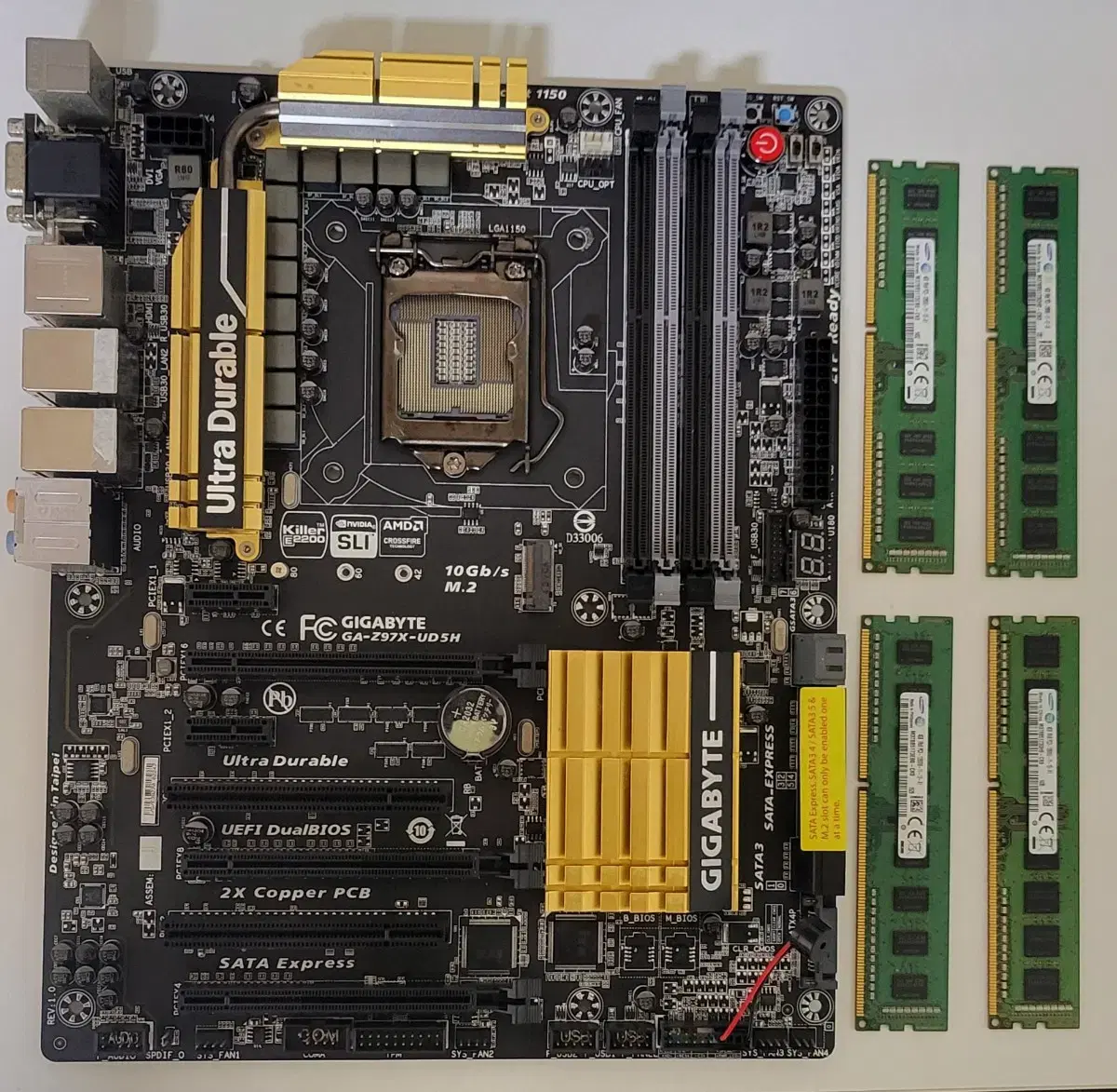 기가바이트 Z97-UD5H + DDR3(4GB)*4개