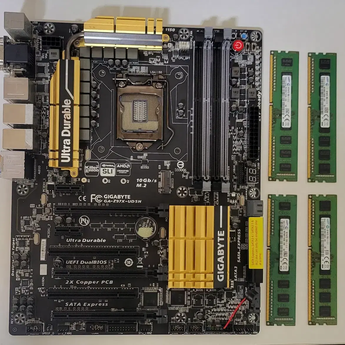 기가바이트 Z97-UD5H + DDR3(4GB)*4 일괄 4만원