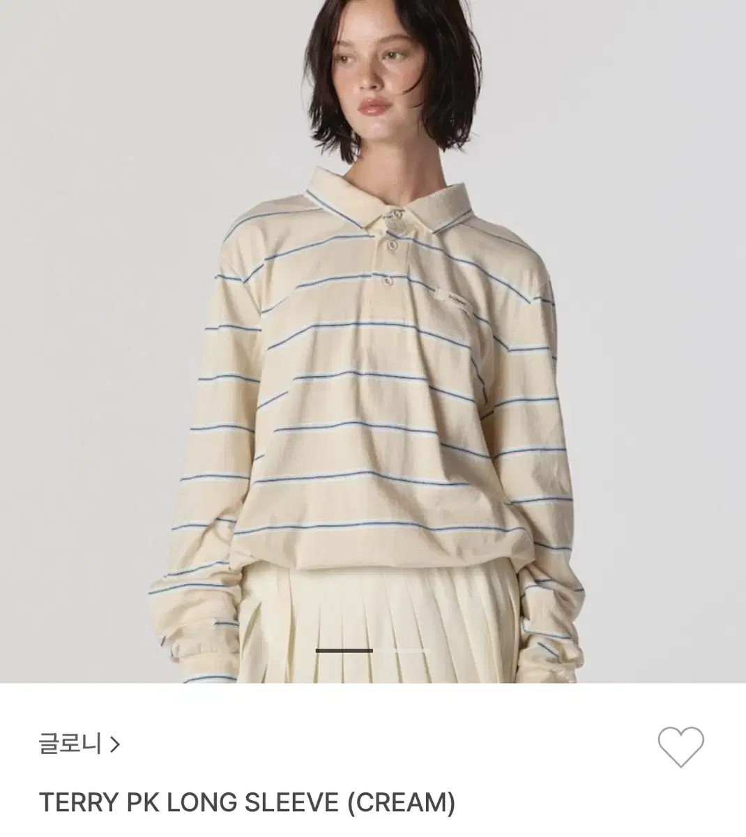 글로니 TERRY PK LONG SLEEVE (CREAM)