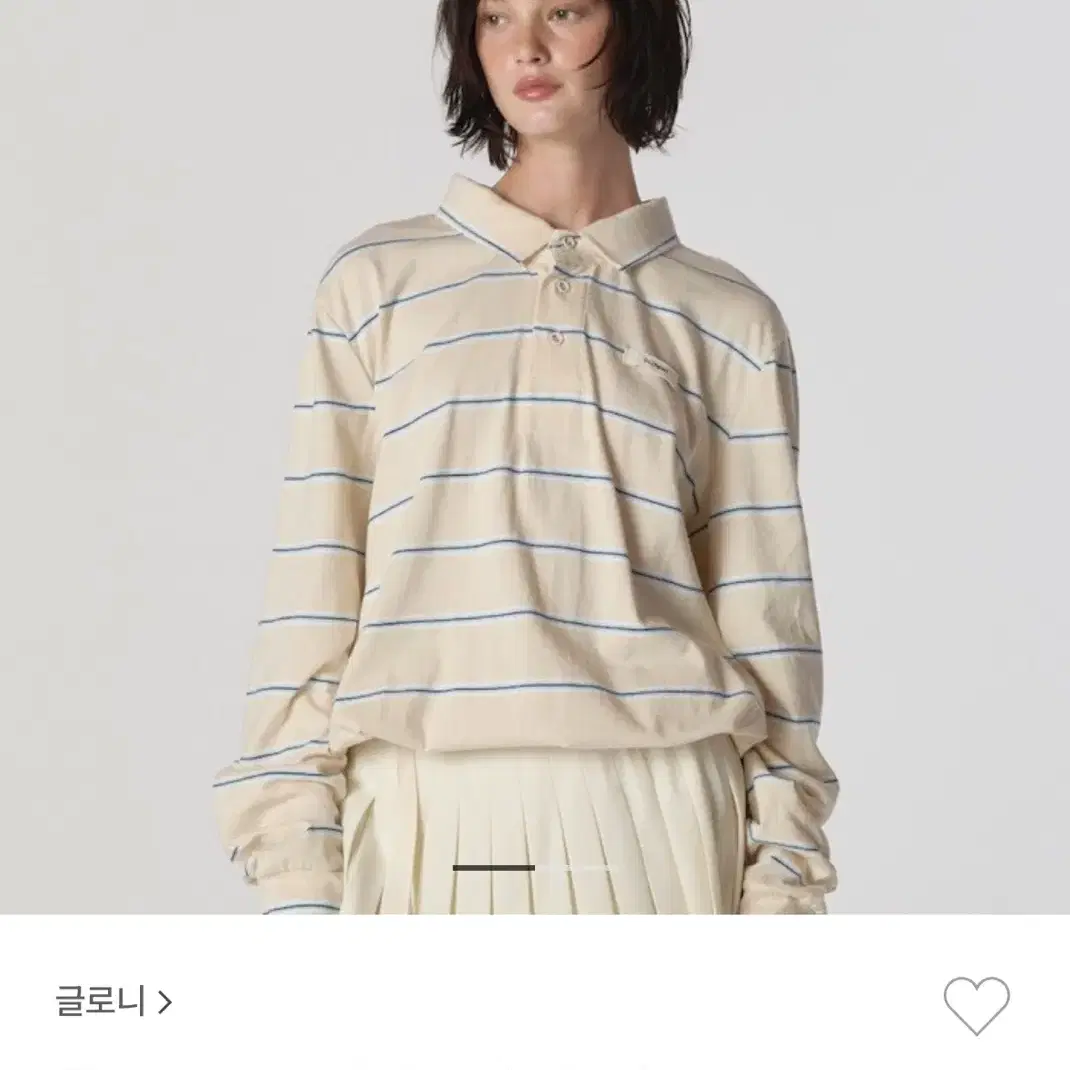 글로니 TERRY PK LONG SLEEVE (CREAM)