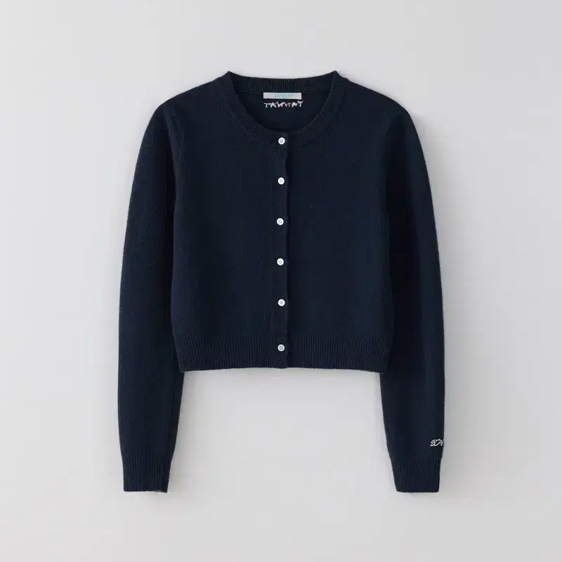 [새상품] 타낫 Powder round cardigan (navy)