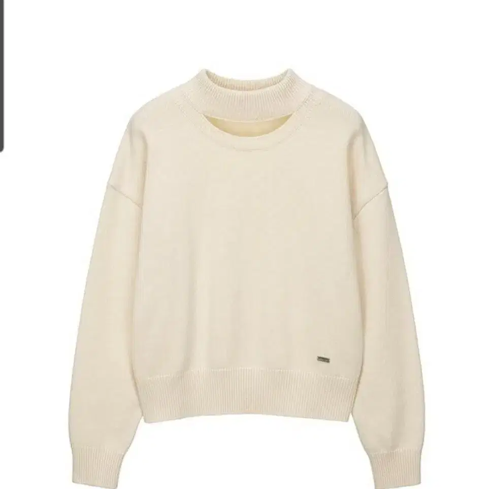 루에브르 Cut-out mock neck pullover