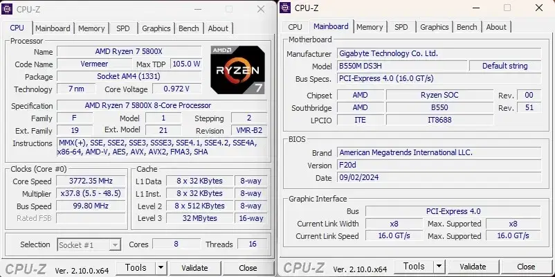 급처! 5800x 보드셋팔아요