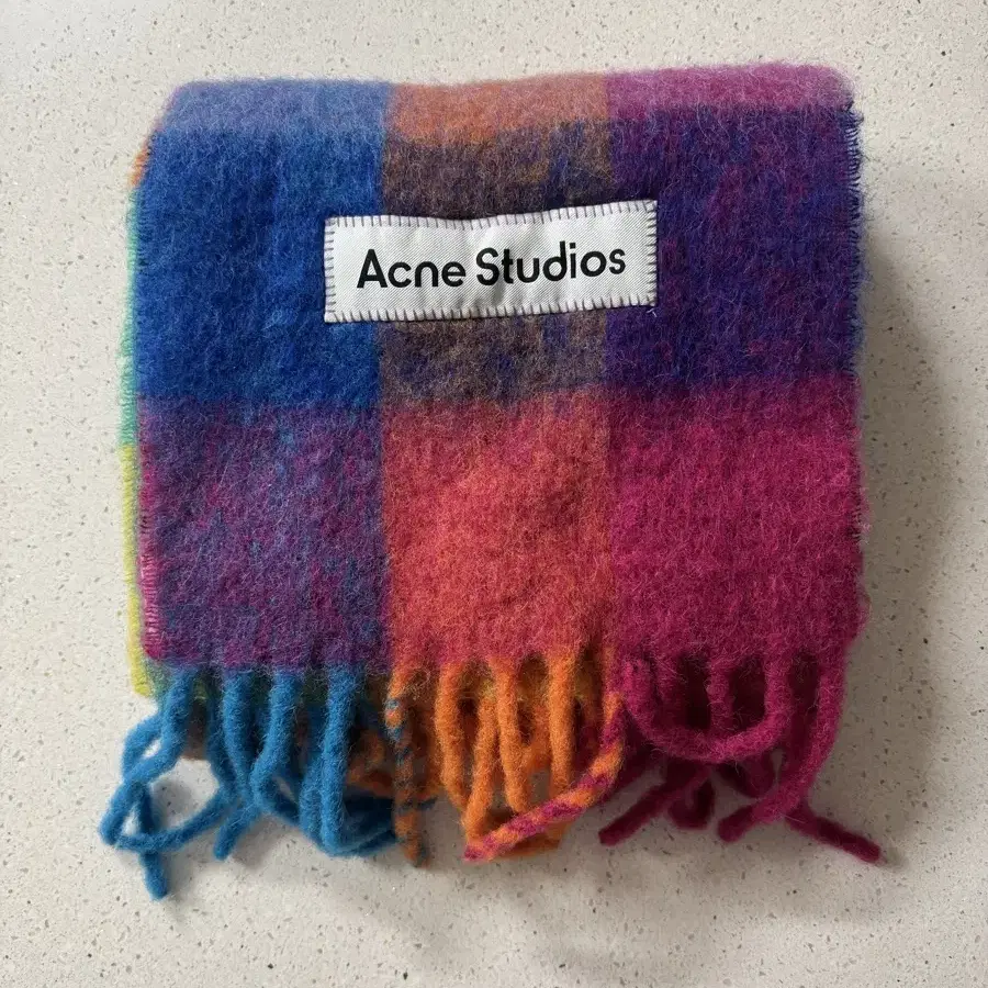 아크네 목도리 Acne Studios Mohair Check Scarf