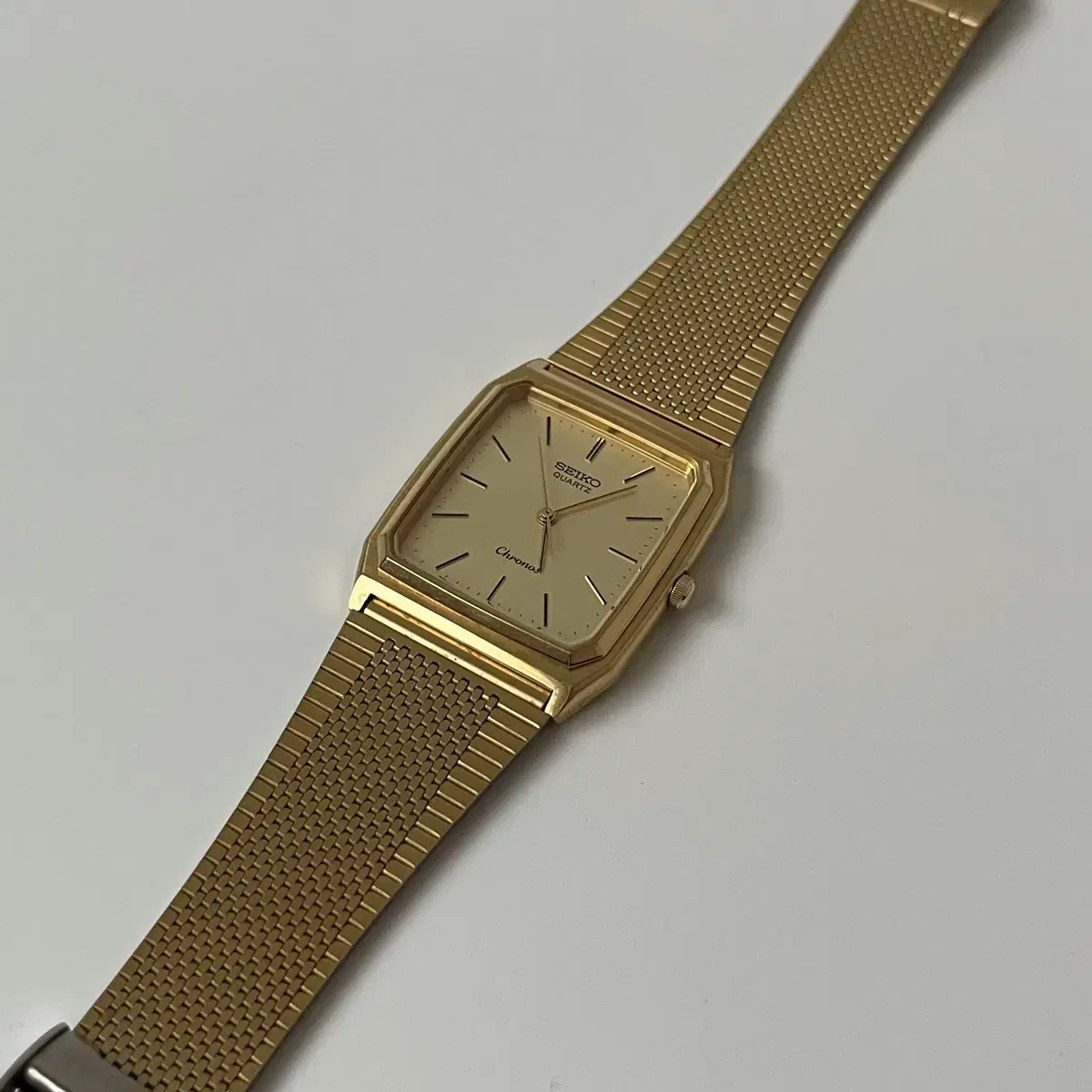 세이코 - 80s chronos gold square quartz